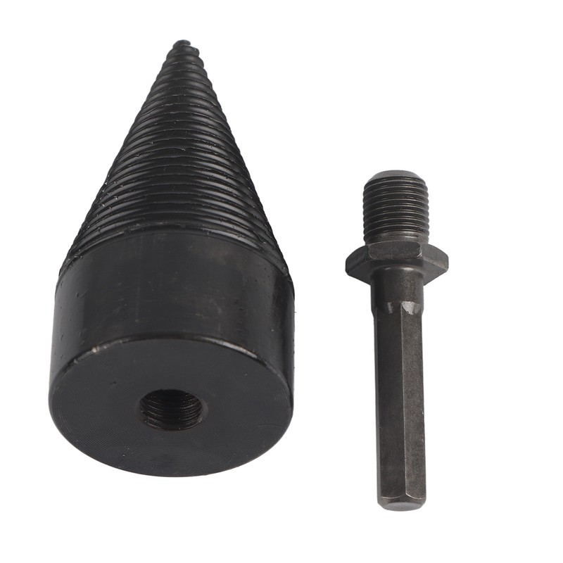 Firewood Drill Bit Wood Log Splitter Carbon Steel Cone Hex
