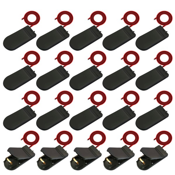 DaFuRui cr2032 Battery Holder Coin Cell Holder,20PCS 3V CR2032 Battery