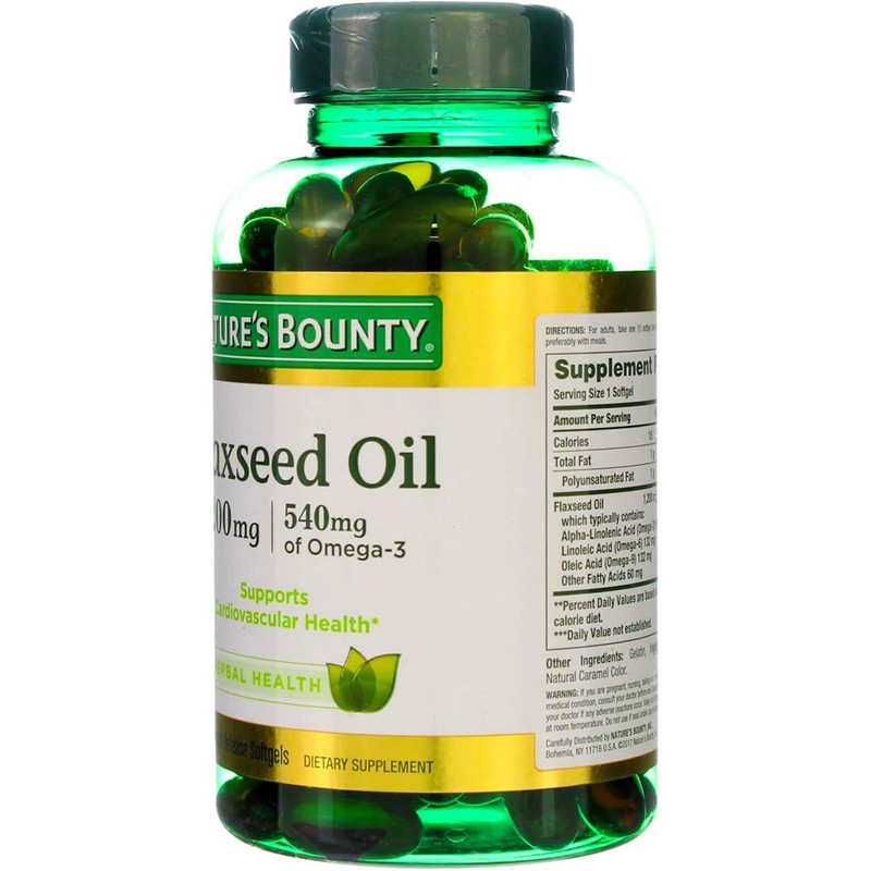 Nature's Bounty Flaxseed Oil 1200 mg, 125 Rapid Release Softgels