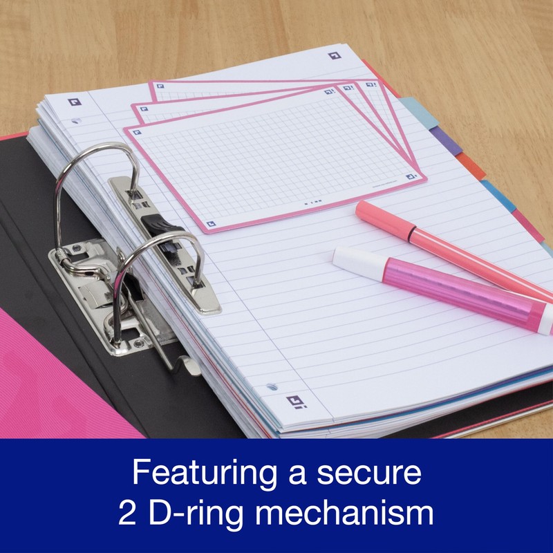 Oxford Premium A4 Lever Arch File, Pink Single Folder, Heavy