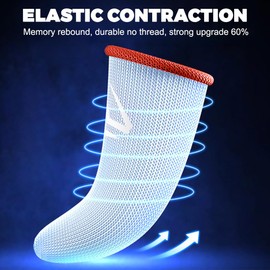 SIOPPKIK Pack of 4 Gaming Finger Sleeve Thumb Sleeve, Game Finger Breathable Gaming Finger Covers, Sweatproof Gaming Thumb Case, Ultra Sensitive Finger Gloves