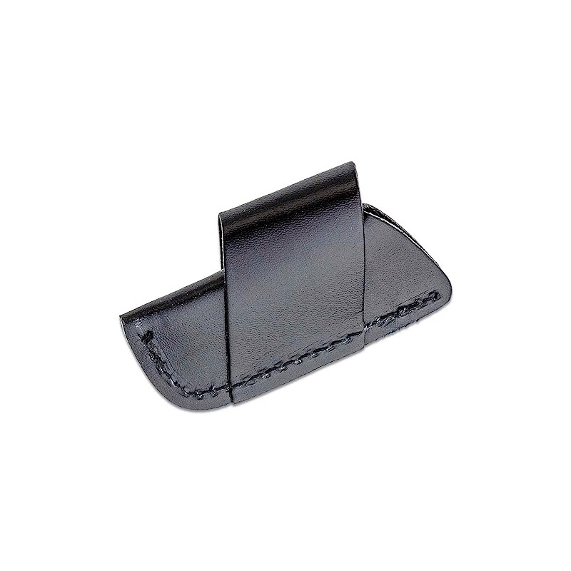 Black Medium Leather Side-Draw Belt Sheath