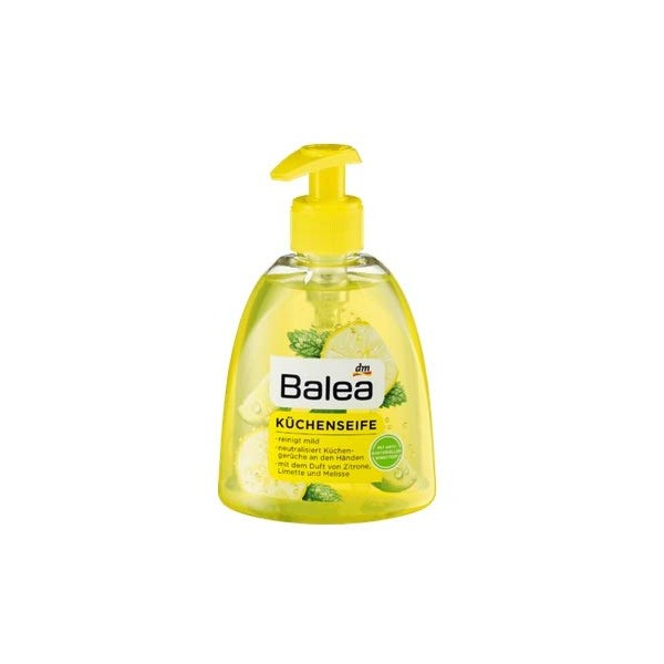 Balea Kitchen Soap Lime & Melissa 300 ml Cleans Mild Vegan & Anti-Bacterial Formula