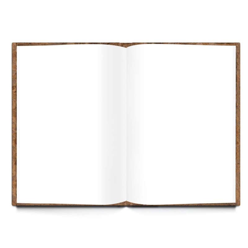 XXL "Alte Welt" Notebook, Brown, DIN A4, 164 Blank White