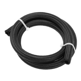 A ABSOPRO Universal Braided CPE Oil Fabric Gas Pipe Hose 3ft AN6 Black