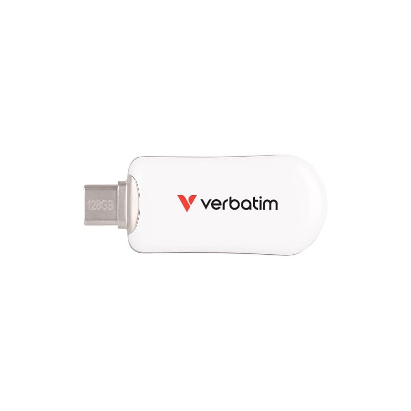 Verbatim Plectra USB-C Flash Drive 128GB White