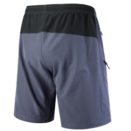 Men's Mountain Bike Shorts 3D Padded Baggy Bicycle Riding Cycling Shorts Quick Dry Lightweight Biking Shorts(Grey XL)