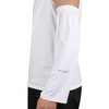 aningkimi UPF 50+ Sun Protection Arm Sleeves, White, Elastic Waistband,