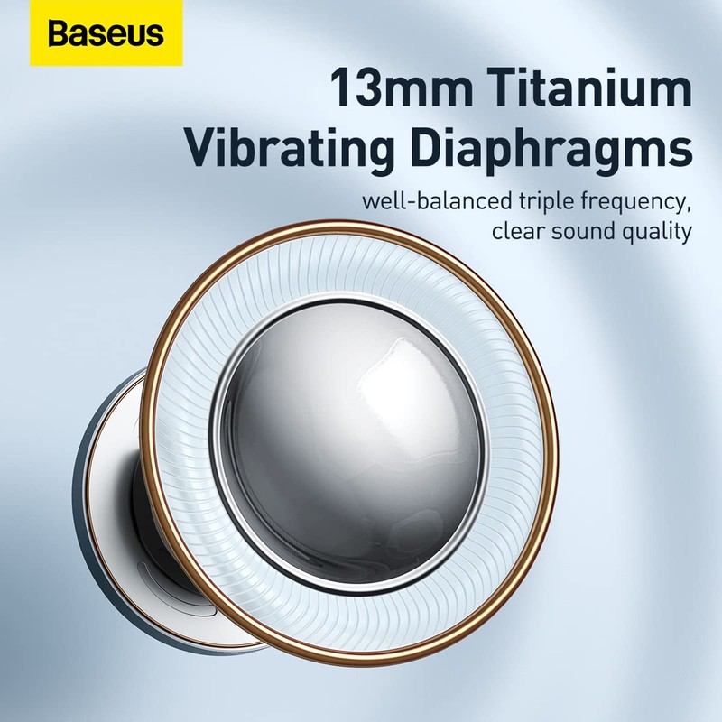 Baseus Auricular Bluetooth inalámbrico Bluetooth Auriculares para Escuchar música y