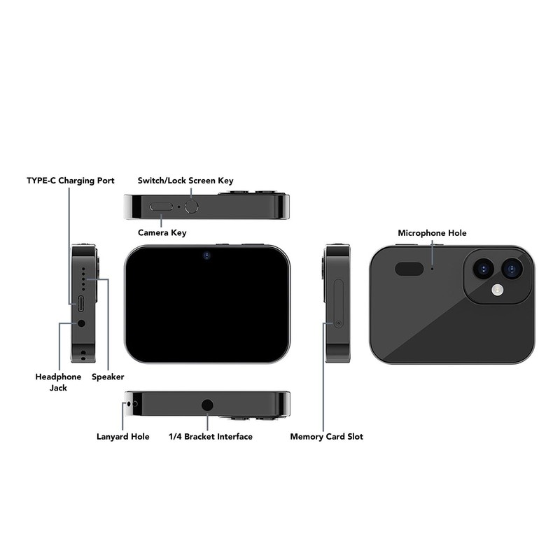 4K Digital Camera, 64MP 16X Zoom Camera with 3" Touch