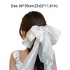 Bride Hair Bow Veil for Bridal Big Bowknot Hair Clips,