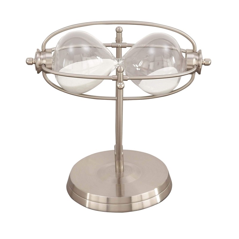 Deco 79 53425 Iron Swivel Hour Glass, 12" x 6",