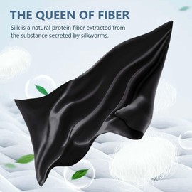 BYTB 100% Silk Pillow Cases Standard Size Mulberry Silk Pillowcase for Hair and Skin 20 x 26 Inches 22 Momme Both Sided Grade 6A Highest Silk Soft Breathable Cooling with Hidden Zipper 1PC, Black