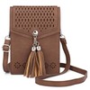 seOSTO Womens Small Crossbody Bag, Tassel Cell Phone Purse Holder