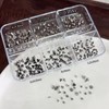 NAIL ANGEL Nail Studs Set, Punk Cone Square Studs Accessories,