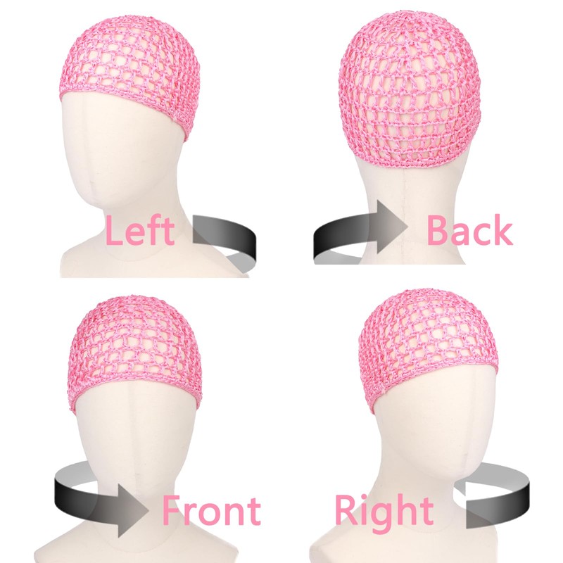 2 PCS Hair Nets for Sleeping Mesh Crochet Hair Wrap