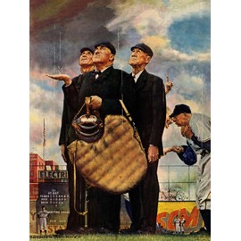 AllPosters Wall Giclee Print Tough Call - Bottom of the Sixth (Three Umpires), April 23, 1949 by Norman Rockwell, 18x24
