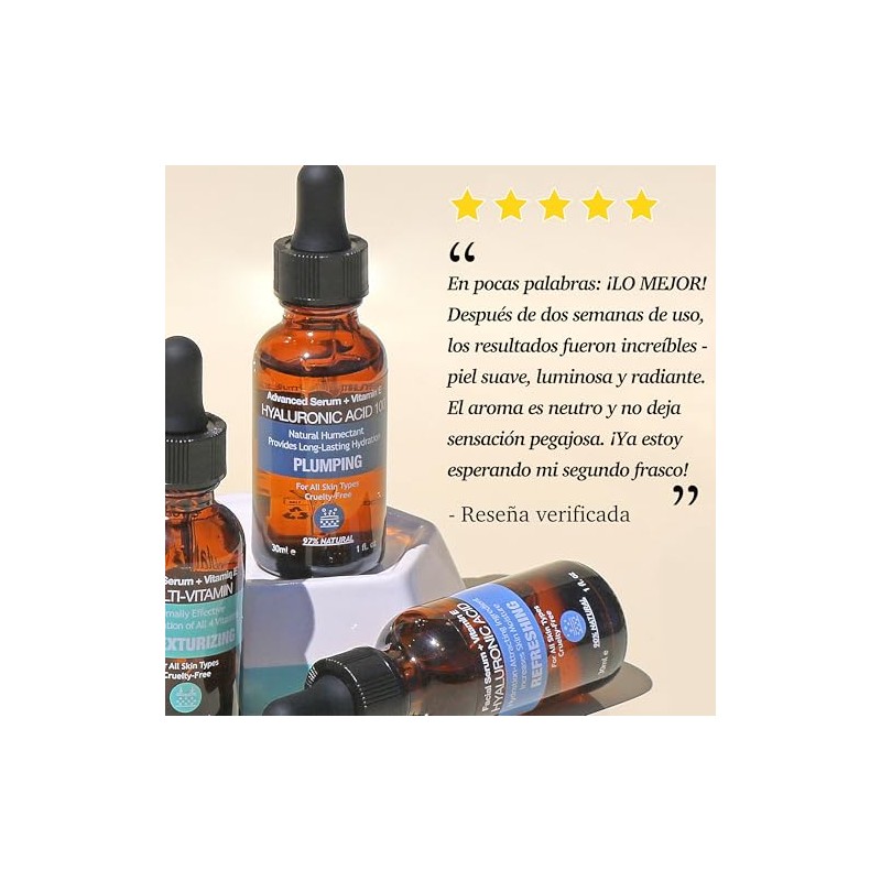 PURIFECT SUERO FACIAL VOLUMIZADOR ACIDO HIALURONICO 97 NATURAL 30ML1OZ