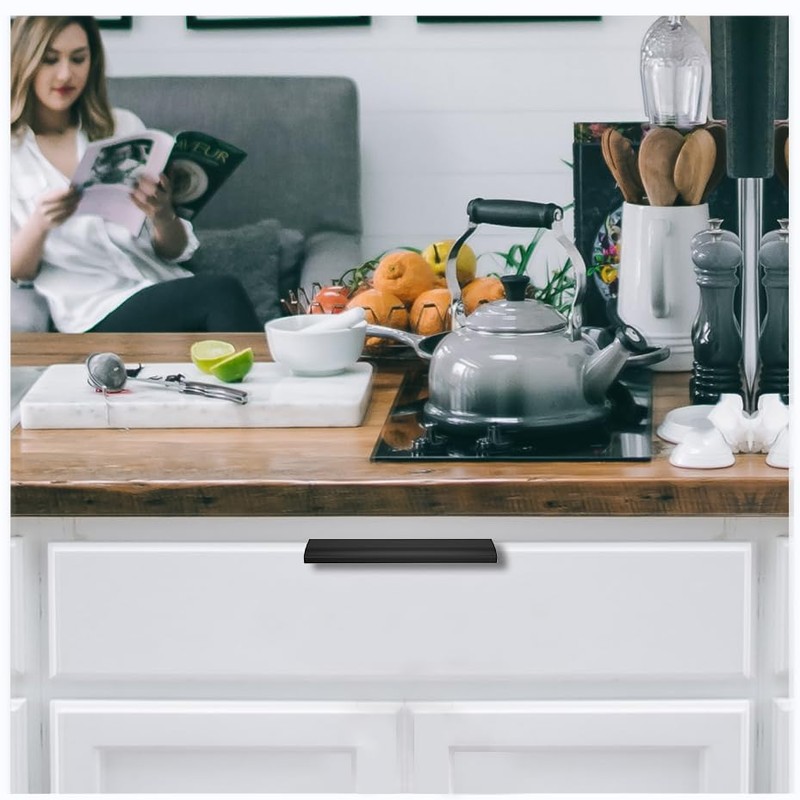 FURNIWARE Drawer Pulls, Pack of 10 Finger Edge Pull Concealed