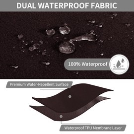 Easy-Going 100% Waterproof Recliner Cover Additional Seat Cover for Reclining Couch, Stretch Sofa Covers Washable Furniture Protector for Kids & Pets, 1 Seat, Chocolate