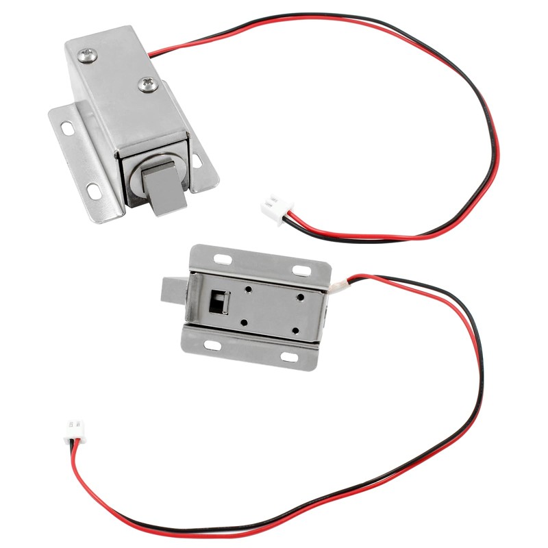 Bonsicoky DC 6V 1.5A Electromagnetic Solenoid Lock, Mini Slim Electric