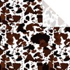JarThenaAMCS 6 Sheets Cow Print Wrapping Paper -Not Roll- Brown
