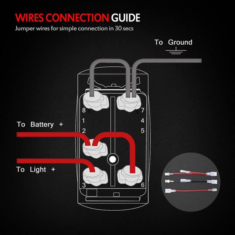 MICTUNING MIC-LSW1 - Interruptor basculante con luz láser (5 pines,