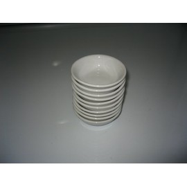 10 Pieces Long Phuong White Porcelain Soy Sauce Dish Plate