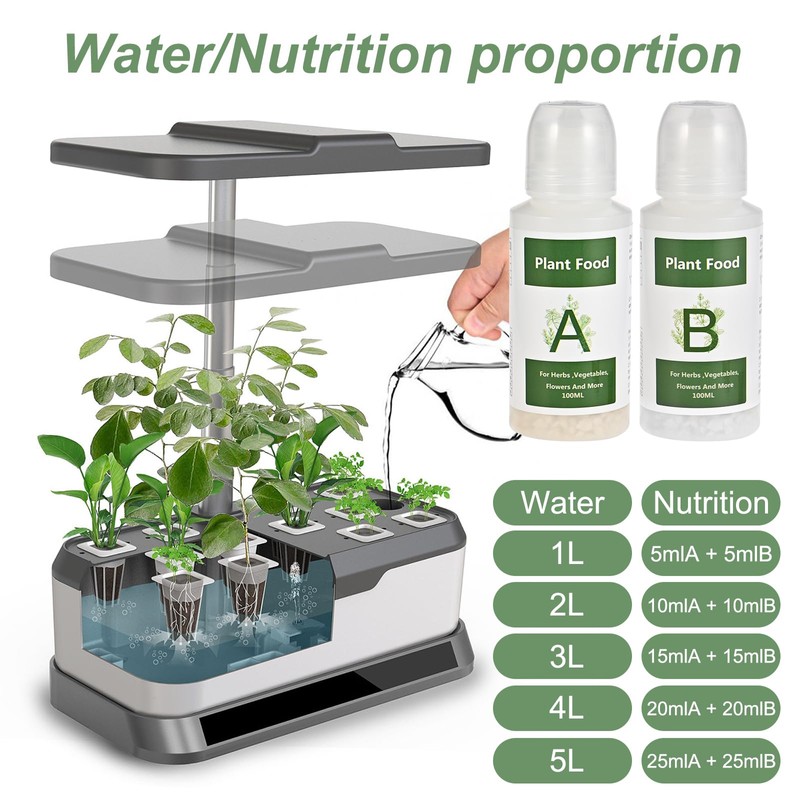 Tigvio 800ml Hydroponic Nutrients A&B for Aerogarden Plant Food Growth