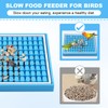 Swirge 2Pcs Bird Foraging Puzzle Toy, Square Slow Feeder Mats