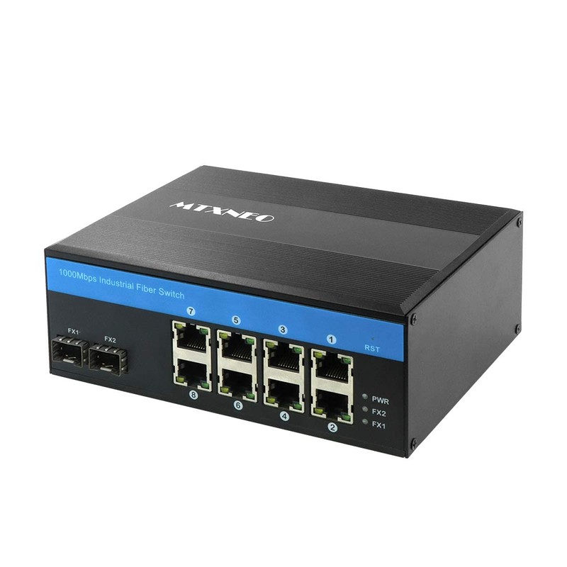 Network Switch 10 Port Gigabit Industrial Switch with 2 SFP