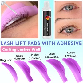 Eyelash Lift and Eyebrow Lamination 2 in 1 Kit Easy DIY 5 Minutes Curl Eyelash Lift Long-Lasting a Month Professional Make Lash and Brow More Volume 6 Weeks