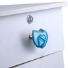 KYEYGWO Pack of 4 Blue Irregular Agate Discs Furniture Knobs