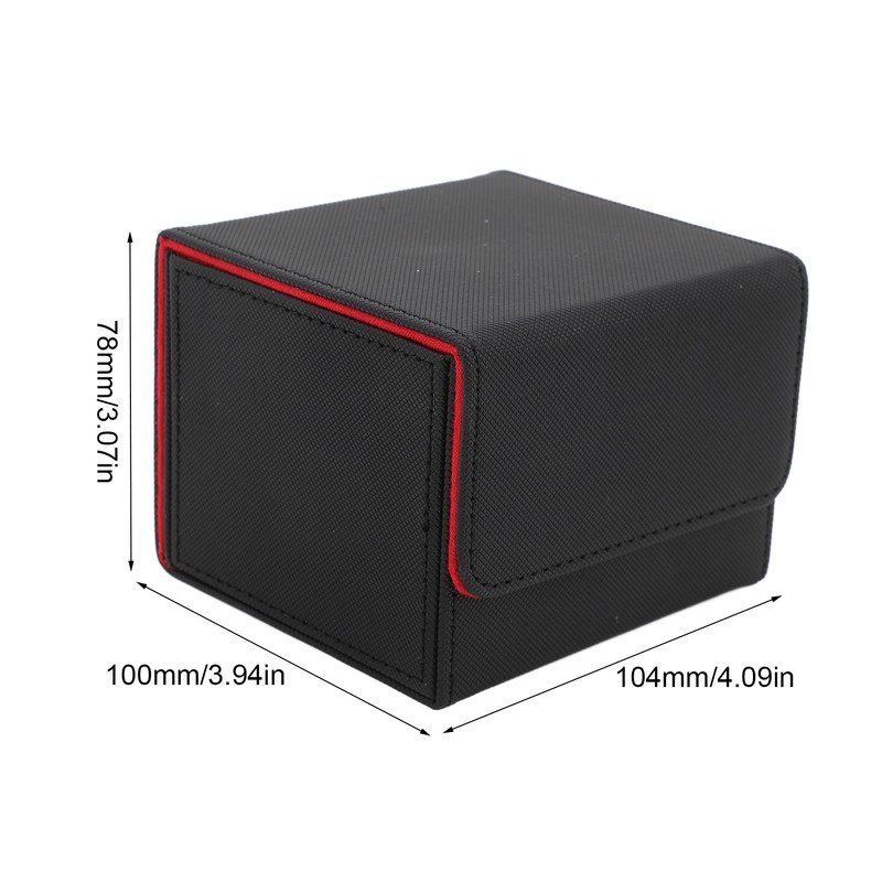 Card Storage Box Multipurpose Large Capacity Flip Side Insert PU