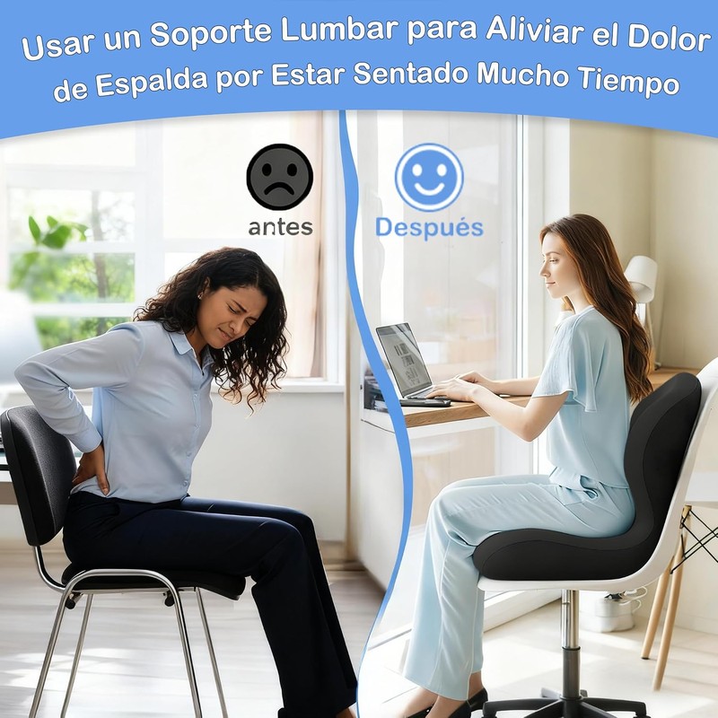 Cojín para Silla Respaldo de Oficina Cojín Ortopedico para Coxis