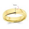 Plain Simple Dome Couples Titanium Wedding Band Polished Ring for