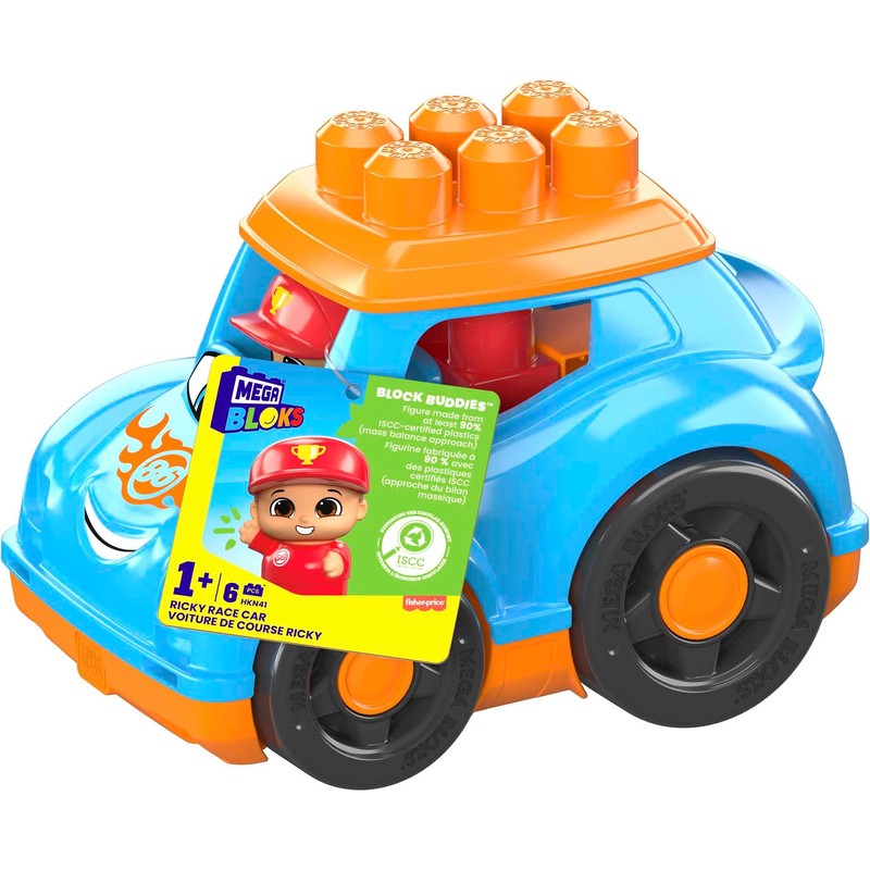 MEGA HKN41 Mega Blocks Building Blocks for Toddlers, Racing Car