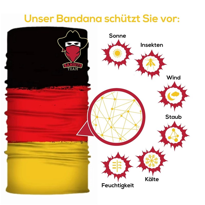 Bandits Team I Printed Multifunctional Microfibre Face Shield for Motorcycling,
