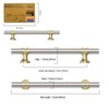 Amerdeco 10 Pack Brushed Satin Nickel and Gold Cabinet Pulls