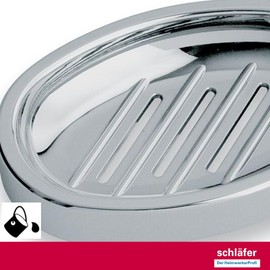 Schläfer 2817022 Soap Dish for Adjustable Shower Rail, Practical with Adapter Diameter Pipe Diameter Bar Diameter 18 mm and Diameter 25 mm, Soap Dish in Bathroom, Shelf for Shower, ABS, Chrome