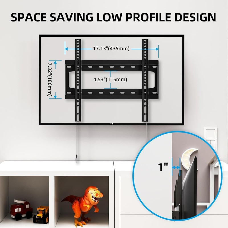 HOME VISION TV Wall Mount Fixed for Most 26-65 Inch