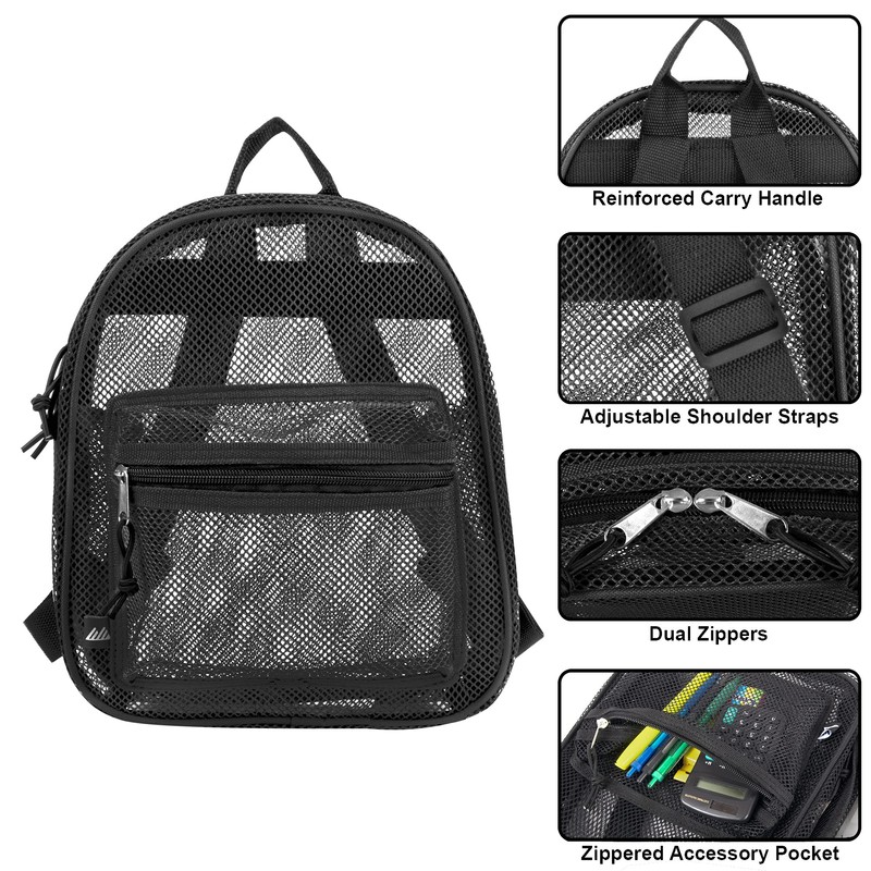 Mini Mesh Backpack for Women, Girls for School, Beach Toys,
