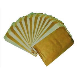 50 Qty 4" x 6" Plain White & Brown Kraft Combo Flat Plain Paper Gift Bags or Patterned Decorative Bags for candy, cookies, merchandise, pens, Party favors, showers, holidays, events and gifts