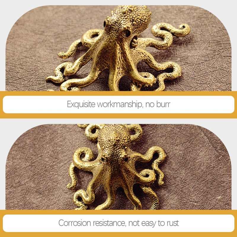 Warmhm Retro Octopus Model Ornament Octopus Statue Figurine Desktop Adornment