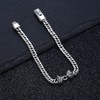 Hagkew Wolf Bracelet for Men 925 Sterling Silver Wolf Head