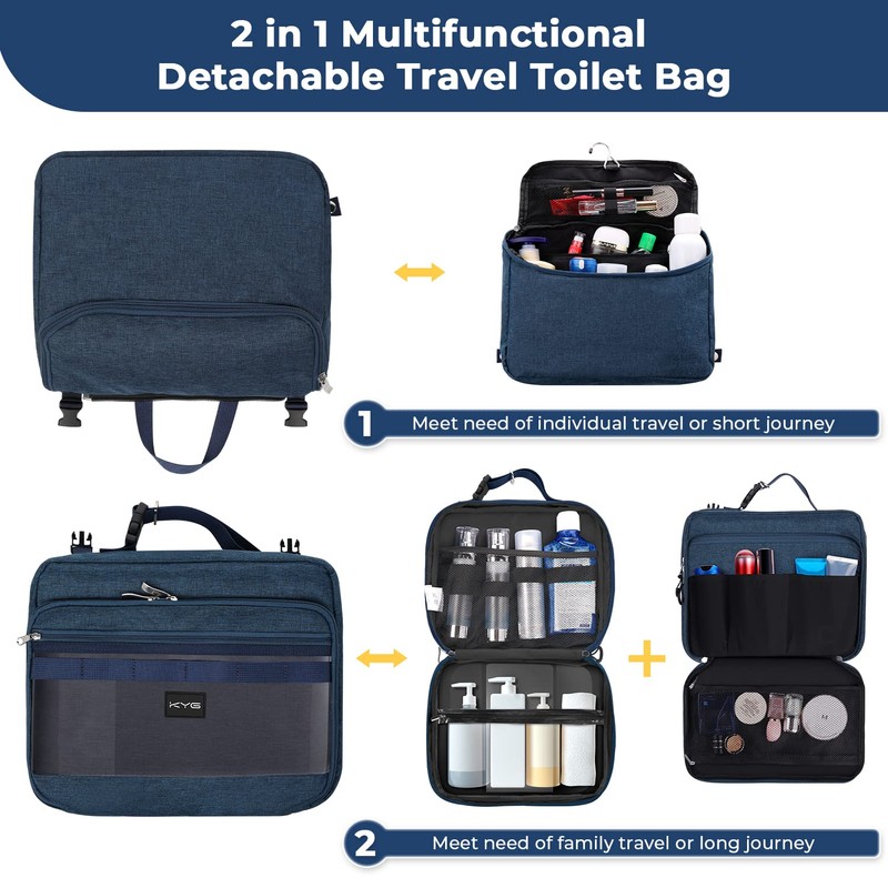 KYG Toiletry Bag, blue, Toiletry bag