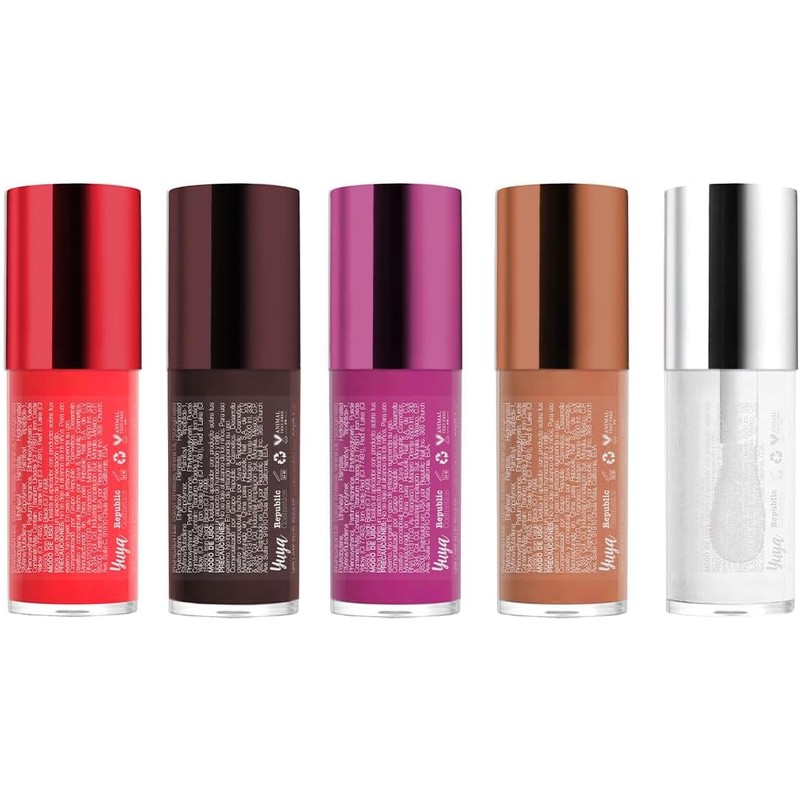 Set 5 Lip Oils Yuya Republic Cosmetics para Labios Hidratados