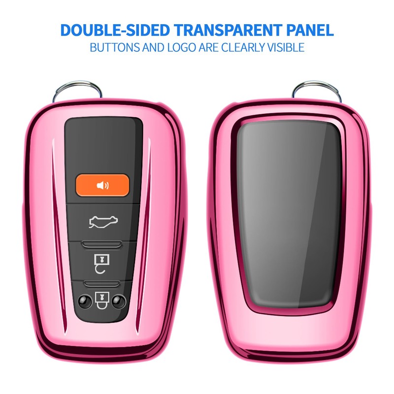 Autophone for Toyota Key Fob Cover with Keychain Soft TPU
