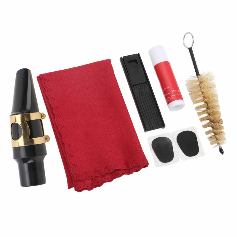 Tenor Saxophone Mouthpiece Kit Mouthpiece with Plastic Cap Cleaning Brush