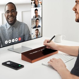 Desk Whiteboard with Wooden Organizer Box for Office Supplies Storage, Desktop Dry Erase White Board with Drawer for Stationary, Marker & Eraser Included, Yeoux